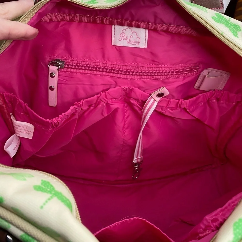 Pink Lining Mama Et Bebe Green Dragonflies Diaper